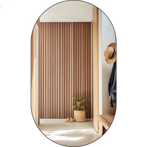 Espelho Decorativo Oval 50cmx30cm Moderno Luxo Sala Quarto Ba