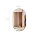 Espelho Decorativo Oval 60cmx35cm Moderno Luxo Sala Quarto Ba