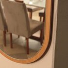 Espelho Decorativo Oval 60x35 Cm Em Mdf Mel