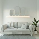 Espelho Decorativo Oval 75x40cm Off White