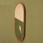 Espelho Decorativo Oval 90x45 Cm Em Mdf Mel