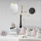 Espelho Decorativo Oval Com Gancho Pinus Oval 60x40 Cm