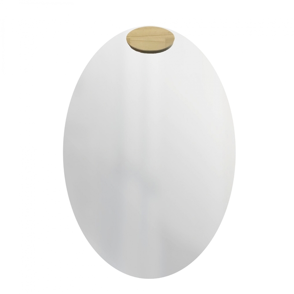 Espelho Decorativo Oval Com Gancho Pinus Oval 60x40 Cm