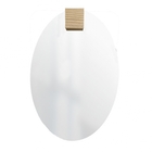 Espelho Decorativo Oval Com Gancho Pinus Quadrado 60x40 Cm