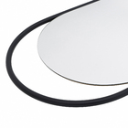 Espelho Decorativo Oval com Moldura Preto 150x43cm