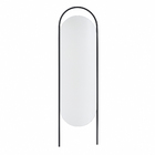 Espelho Decorativo Oval com Moldura Preto 150x43cm