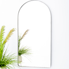 Espelho Decorativo Oval Janela Base Reta Com Moldura Metal 10