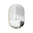 Espelho Decorativo Oval Modelo Cápsula 60x40 Caramelo