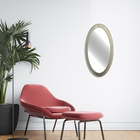 Espelho Decorativo Oval Myrra Dourado 20x46cm Arte Própria