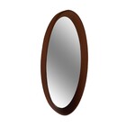 Espelho Decorativo Oval Myrra Marrom 20x46cm Arte Própria