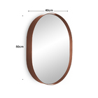 Espelho Decorativo Oval Para Banheiro Sala Com Moldura Rose 5