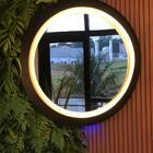 Espelho Decorativo Paella Ouro Velho Craquelado Led Branco 60