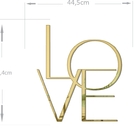 Espelho Decorativo Palavra Love Em Acrílico Dourado