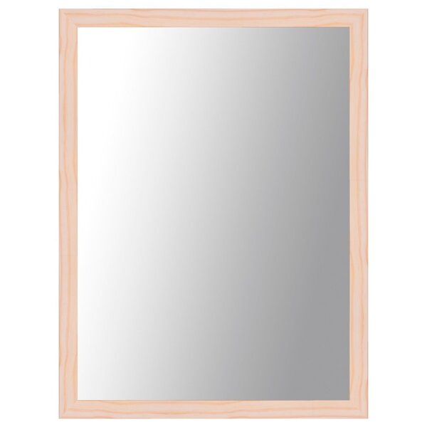 Espelho Decorativo Para Sala Moldura De Madeira Natural 100cm