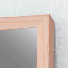 Espelho Decorativo Para Sala Moldura De Madeira Natural 100cm