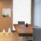 Espelho Decorativo Pen Cantos Pendurador Wood 50x50 Cm