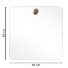 Espelho Decorativo Pen Cantos Pendurador Wood 50x50 Cm