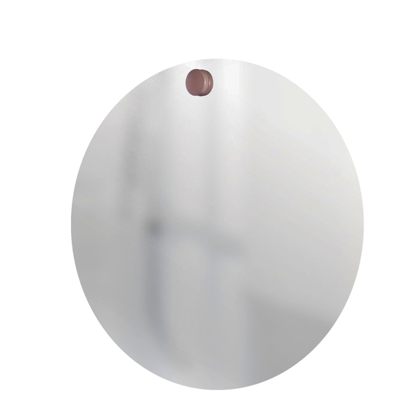 Espelho Decorativo Pen Pendurador Rosa 50 Cm Redondo