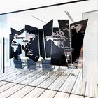 Espelho Decorativo Preto Mapa Mundi