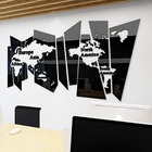 Espelho Decorativo Preto Mapa Mundi