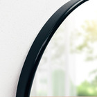 Espelho Decorativo Preto Redondo Com Moldura 42x39cm Sweet Inspire