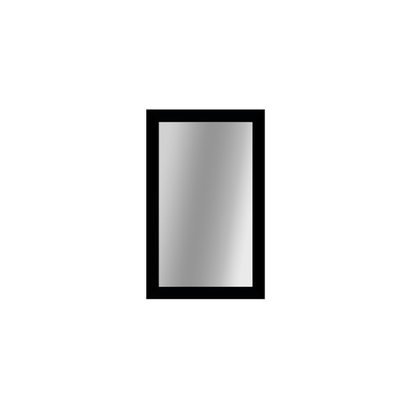 Espelho Decorativo Preto Retangular com Moldura 37x61cm Euroquadros