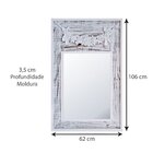 Espelho Decorativo Provençal Com Aplique Resina De Flores 62c
