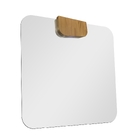 Espelho Decorativo Quadrado Com Aplique Retangular Pinus Inco