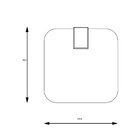 Espelho Decorativo Quadrado Com Aplique Retangular Pinus Inco