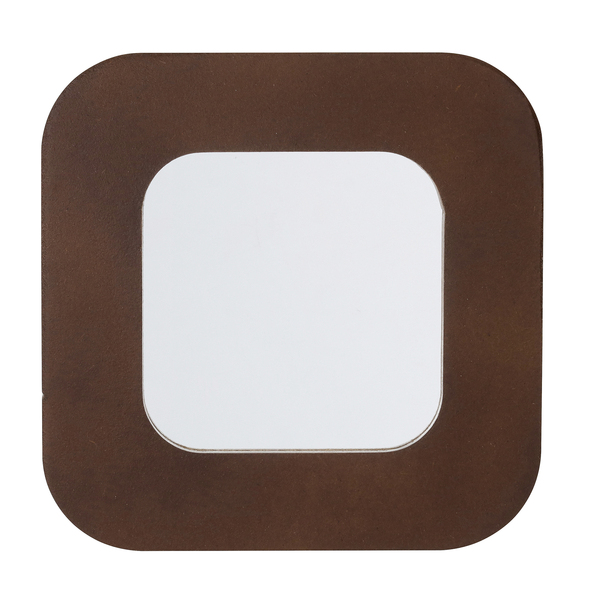 Espelho Decorativo Quadrado Moodboard Marrom 25x25cm Arte Própria