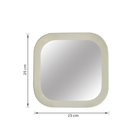 Espelho Decorativo Quadrado Myrra Dourado 25x25cm Arte Própria