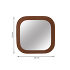 Espelho Decorativo Quadrado Myrra Marrom Corten 25x25cm Arte Própria
