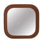 Espelho Decorativo Quadrado Myrra Marrom 25x25cm Arte Própria
