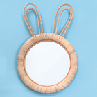 Espelho Decorativo Rattan Coelho Com Moldura 29cm Oikos