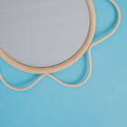 Espelho Decorativo Rattan Flor Com Moldura 38,7cm Oikos