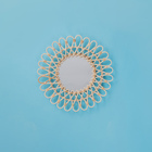 Espelho Decorativo Rattan Pétalas Com Moldura 41cm Oikos