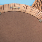 Espelho Decorativo Rattan Urso Com Moldura 38cm Oikos