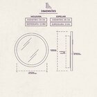 Espelho Decorativo Redondo 33 Cm Em Mdf Mel