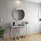 Espelho Decorativo Redondo 40 Cm Em Mdf Off White