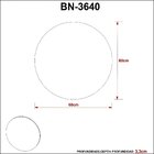 Espelho Decorativo Redondo 60cm Bn3640 Cinza