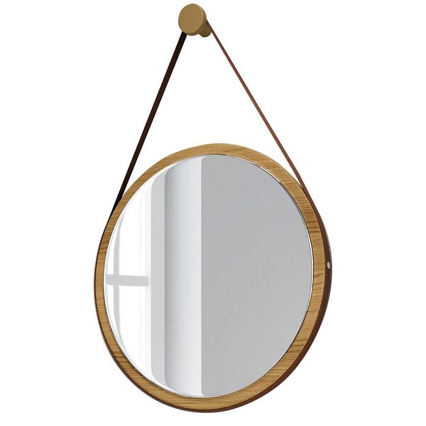 Espelho Decorativo Redondo 67cm Com Alça Adnet B01 Escandinav