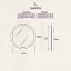 Espelho Decorativo Redondo 70 Cm Em Mdf Mel