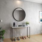 Espelho Decorativo Redondo 70x70cm Preto Sala Banheiro Hall