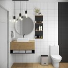 Espelho Decorativo Redondo 80 Cm Em Mdf Off White