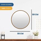 Espelho Decorativo Redondo 80cm De Parede Com Acabamento Ecol