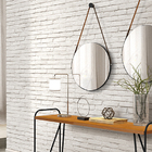 Espelho Decorativo Redondo Com Alça De Couro Sunset Suspenso