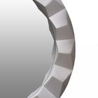 Espelho Decorativo Redondo Com Moldura De Plastíco 3d Branco