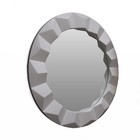 Espelho Decorativo Redondo Com Moldura De Plastíco 3d Branco