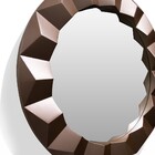 Espelho Decorativo Redondo Com Moldura De Plastíco 3d Rosê 55