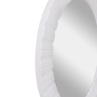 Espelho Decorativo Redondo Com Moldura De Plástico Branco 47x